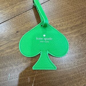 Kate Spade Vibrant Green Spade Luggage Tag